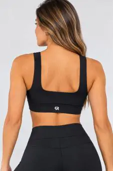 Top Fitness Feminino CR Sport com Decote Quadrado e Alças Largas